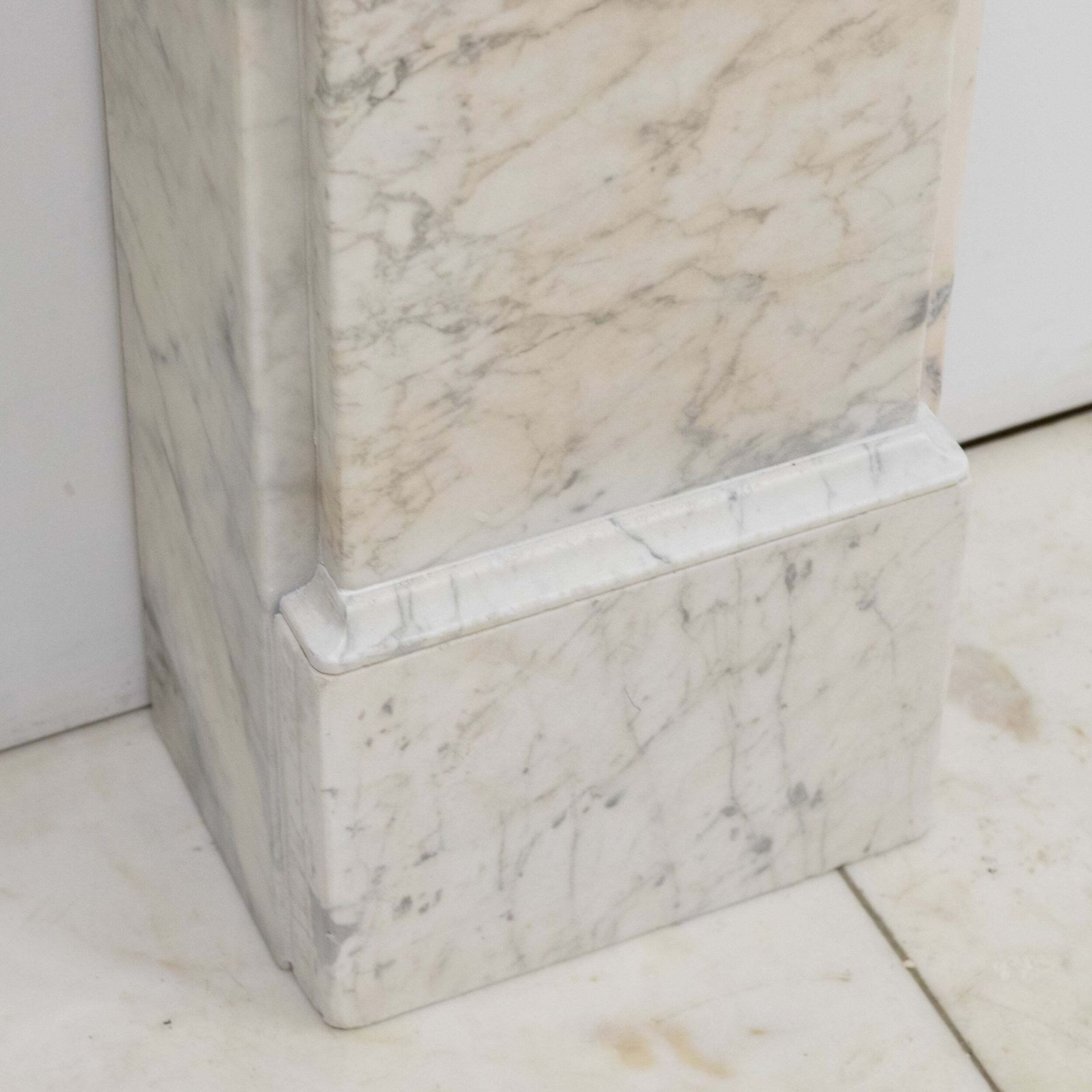 Antique Carrara Marble Late Georgian Fireplace Surround photo vintage