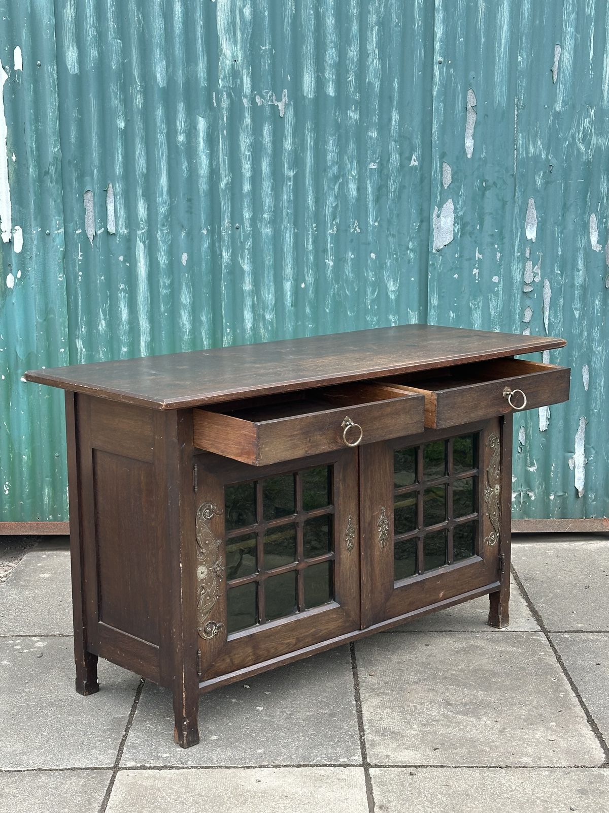 photo furniture A Classy Late 19th Century Arts And Crafts Oak Side Cabinet, Attributed To Liberty & Co.