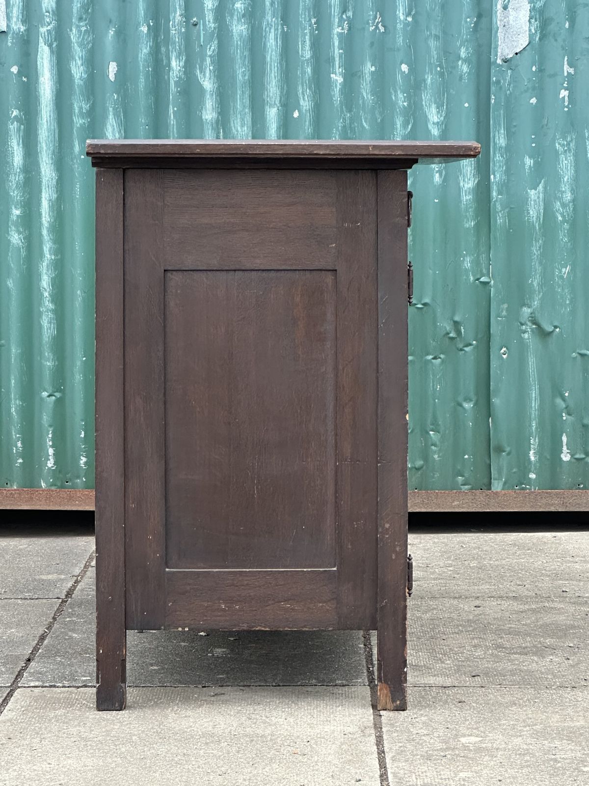 A Classy Late 19th Century Arts And Crafts Oak Side Cabinet, Attributed To Liberty & Co. photo vintage