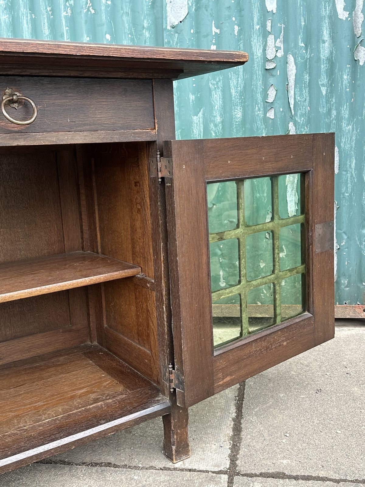 A Classy Late 19th Century Arts And Crafts Oak Side Cabinet, Attributed To Liberty & Co. photo furniture