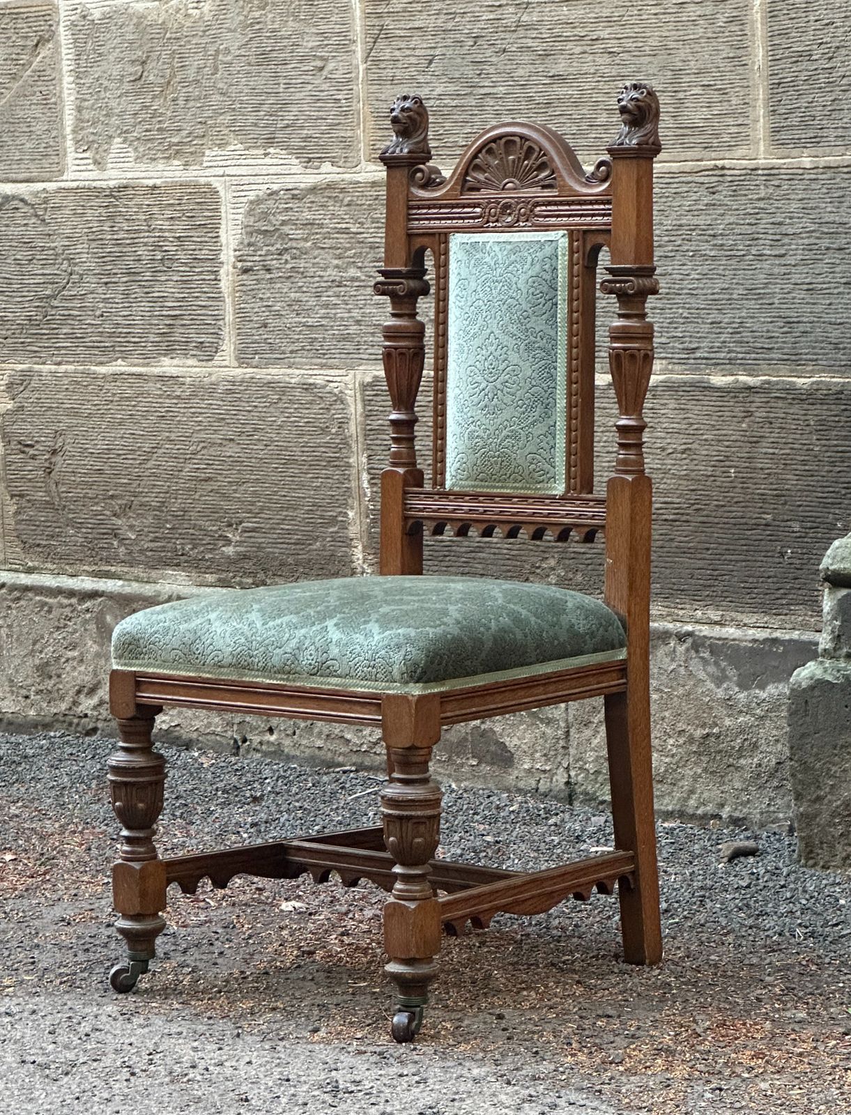 Bruce Talbert (1838 1881) A Carved Oak Hall Chair, In The Manner Of Gillows, 1870's