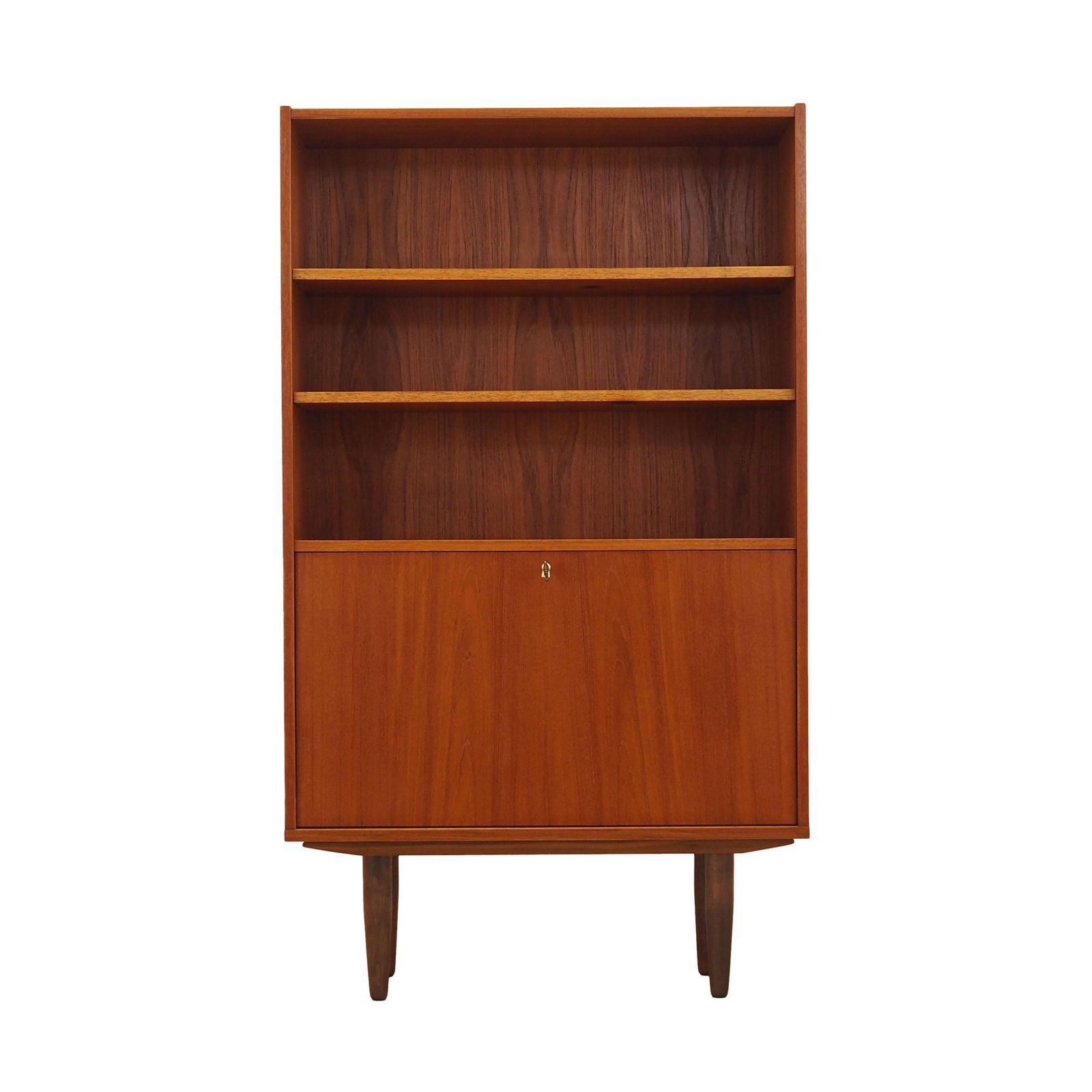 Teakhouten boekenkast, Deens design, jaren 1970, gemaakt in Denemarken