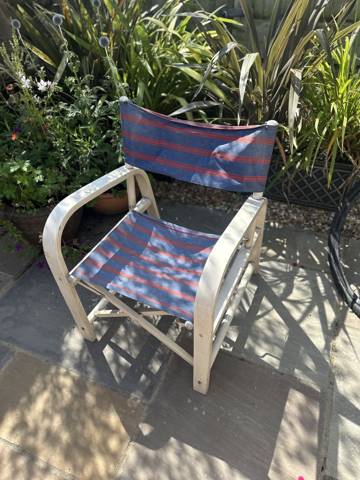 Art Deco Garden Canvas And Wooden Chairs
