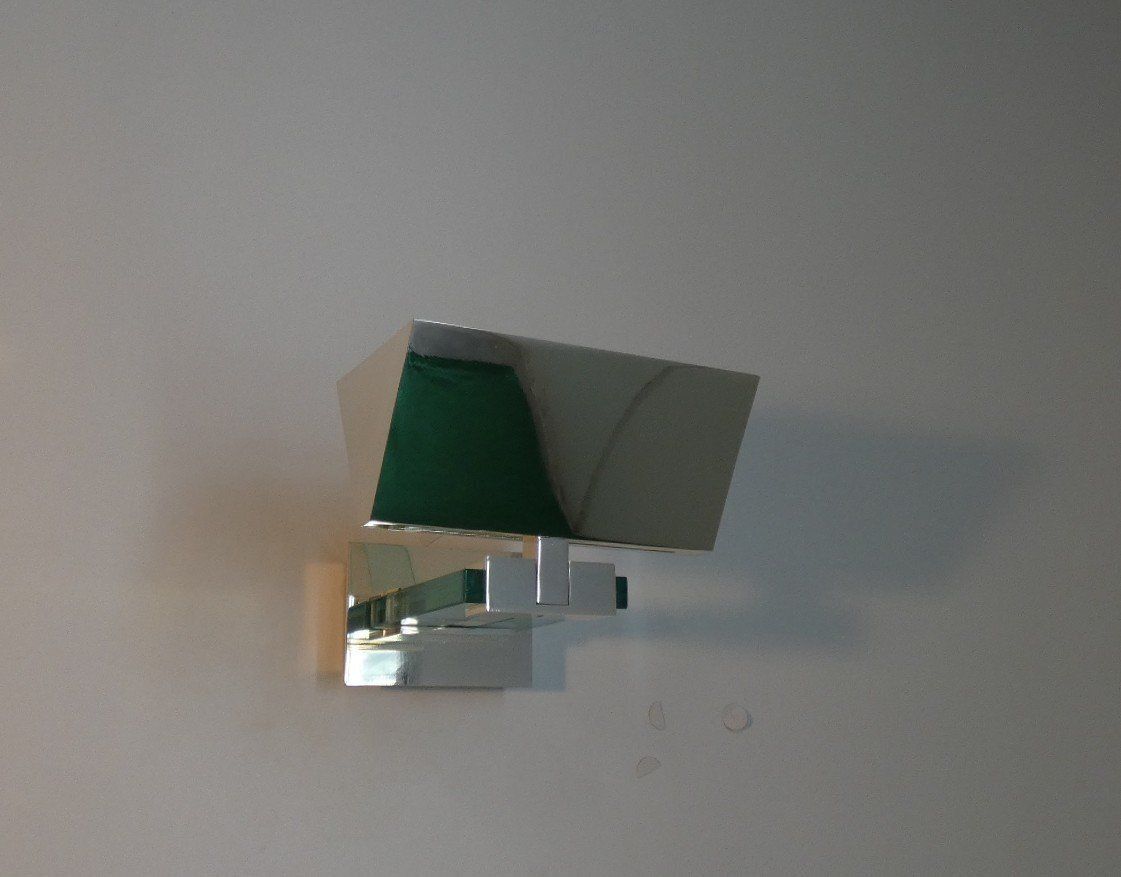 Chrome Steel And Glass Wall Lights By Martini For Fratelli Martin, Italy, 1970s, Set Of 4 photo for sale