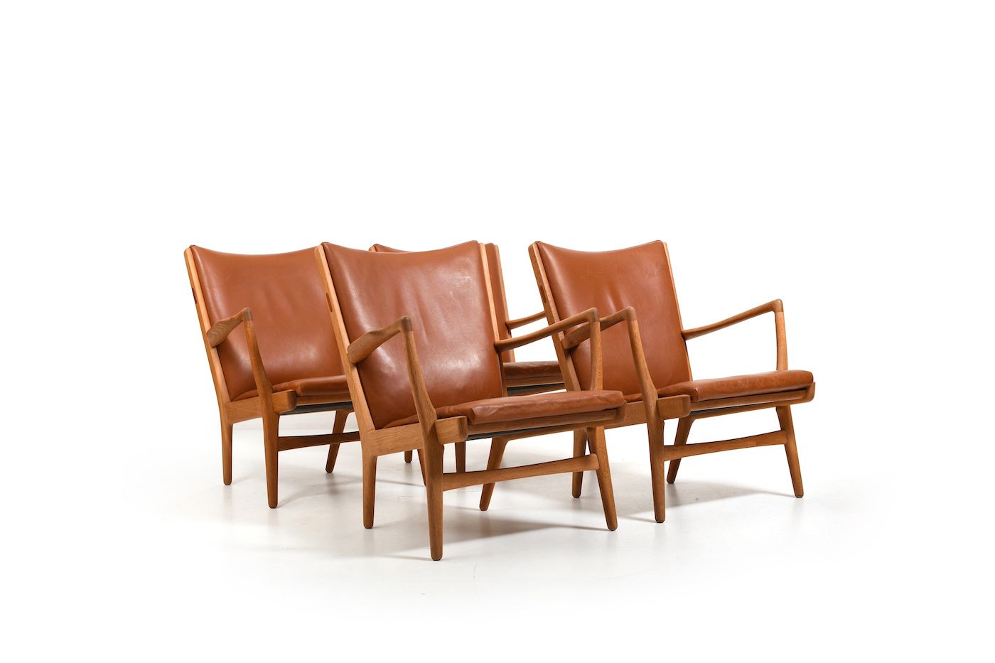 Hans J. Wegner Model Ap 16 In Oak 1951 / Set Of 4 photo furniture