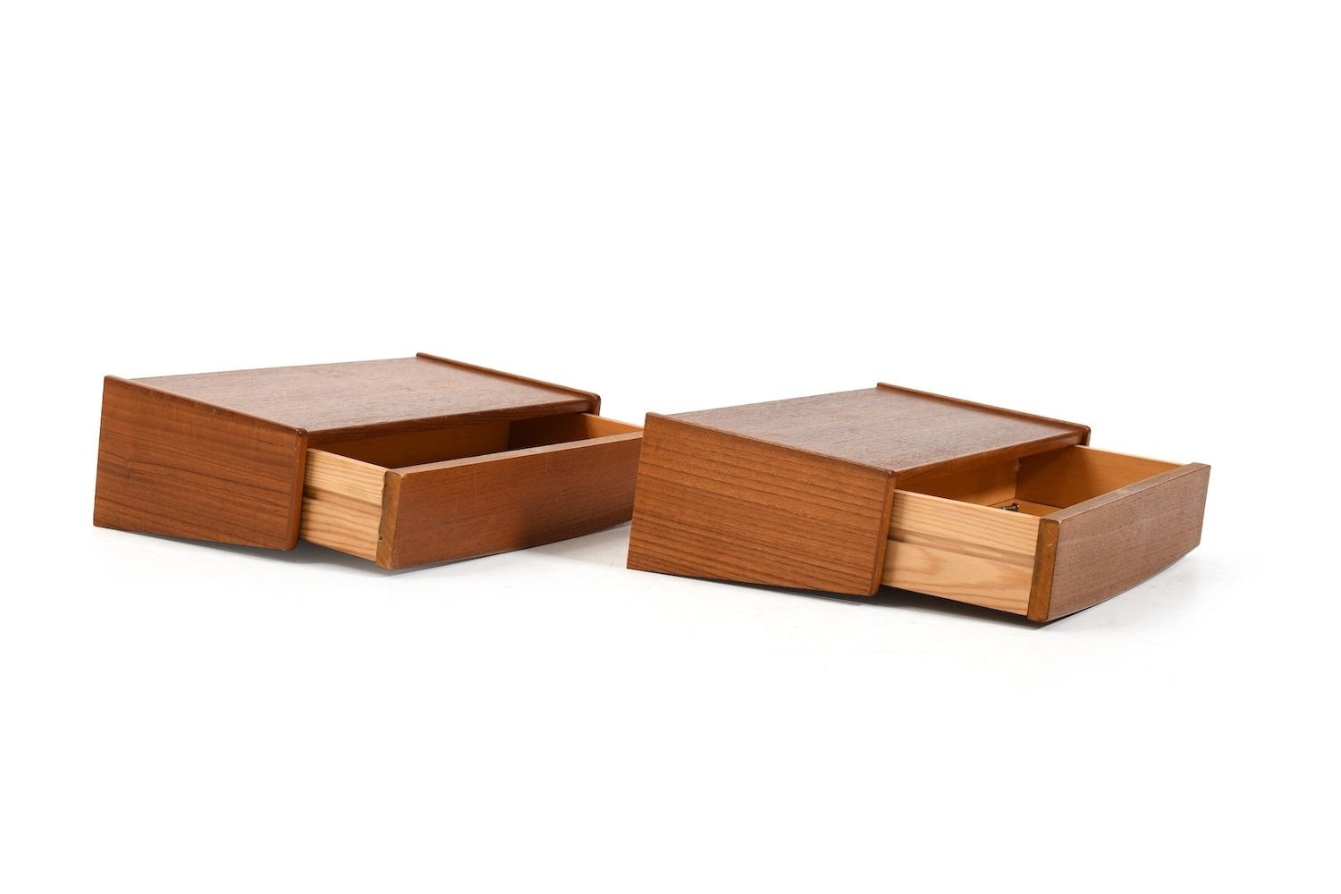 Danish Wall Mounted Nightstands In Teak 1960s photo Furniture