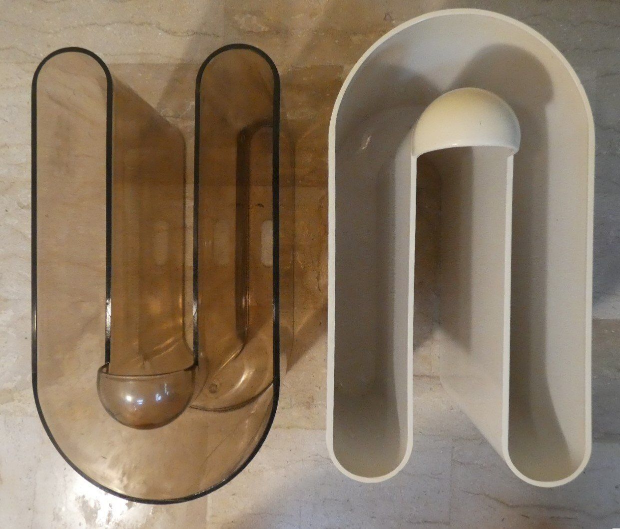 photo furniture Magazine Racks By Rodolfo Bonetto For Bilumen, 1968, Set Of 2