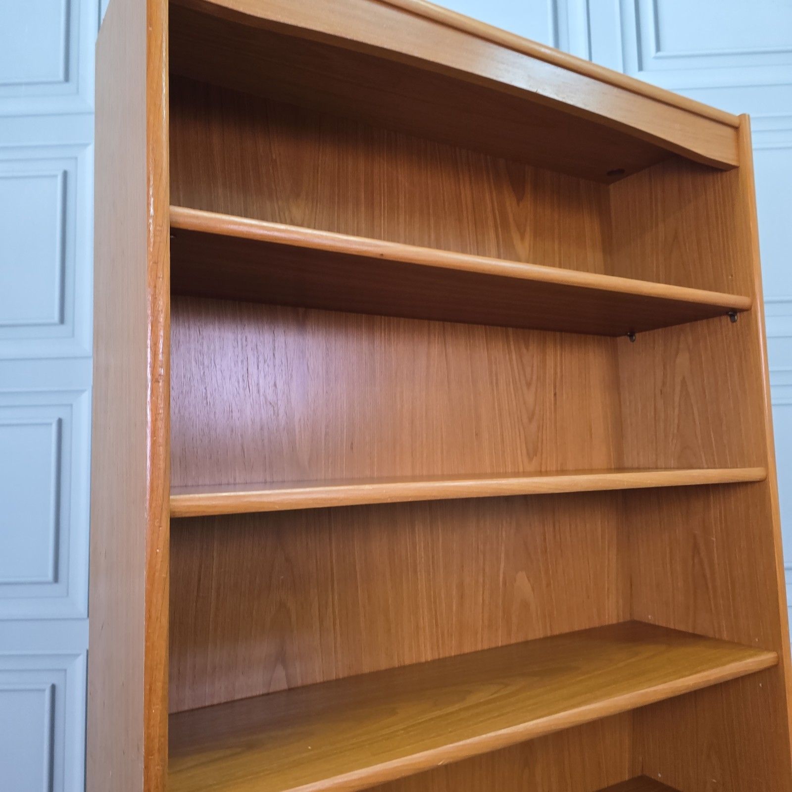 Mid Century Bookcase Vintage Teak Effect Open Shelving Unit Retro Shelves photo 290.0