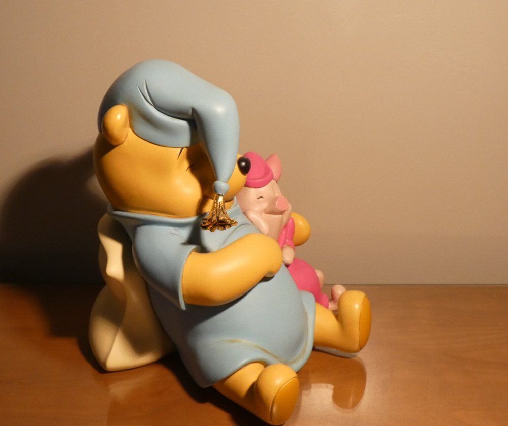 Ceramic & Resin Winnie The Pooh & Piglet Figurine By Peter Mook For Disney, USA, 2000s photo 580.0