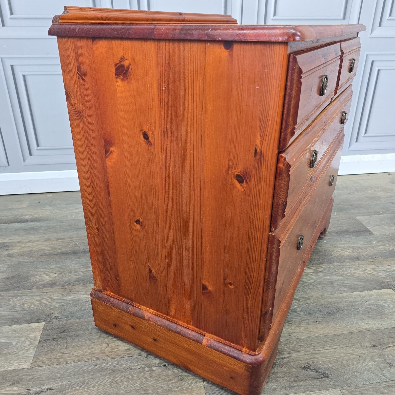 Vintage Chest Of Drawers Ducal Solid Pine Wooden Country Style Retro Commode photo buy