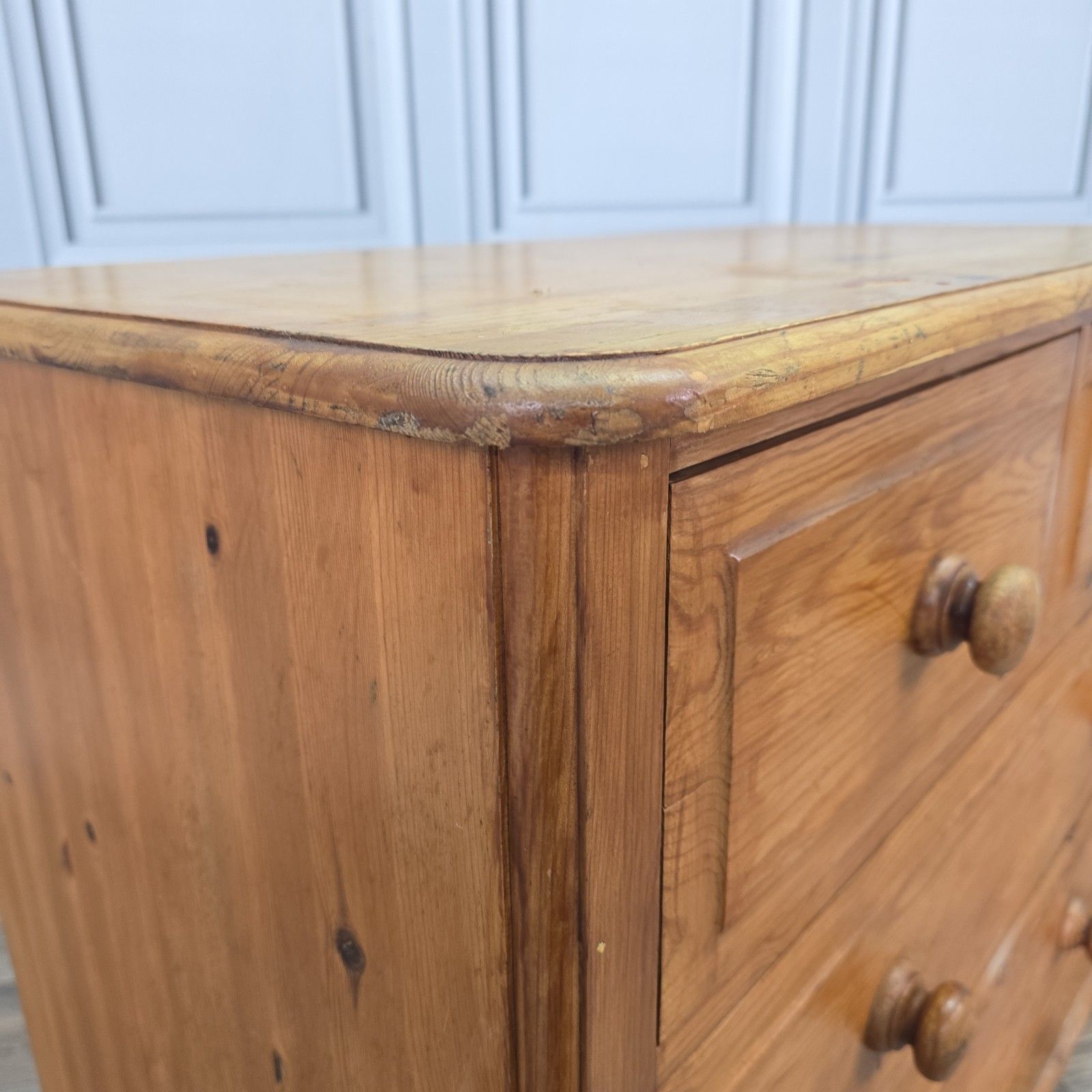 Vintage Chest Of Drawers Solid Wooden Pine Country Farmhouse Style Retro photo buy