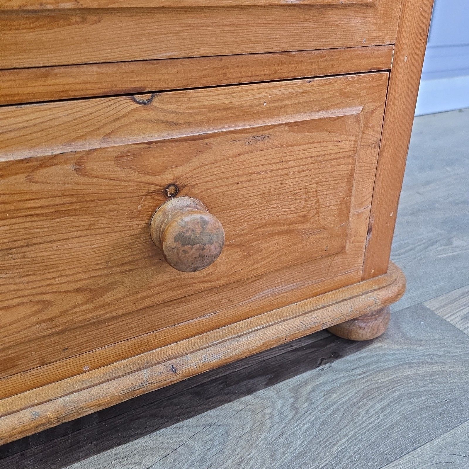 photo vinterior Vintage Chest Of Drawers Solid Wooden Pine Country Farmhouse Style Retro
