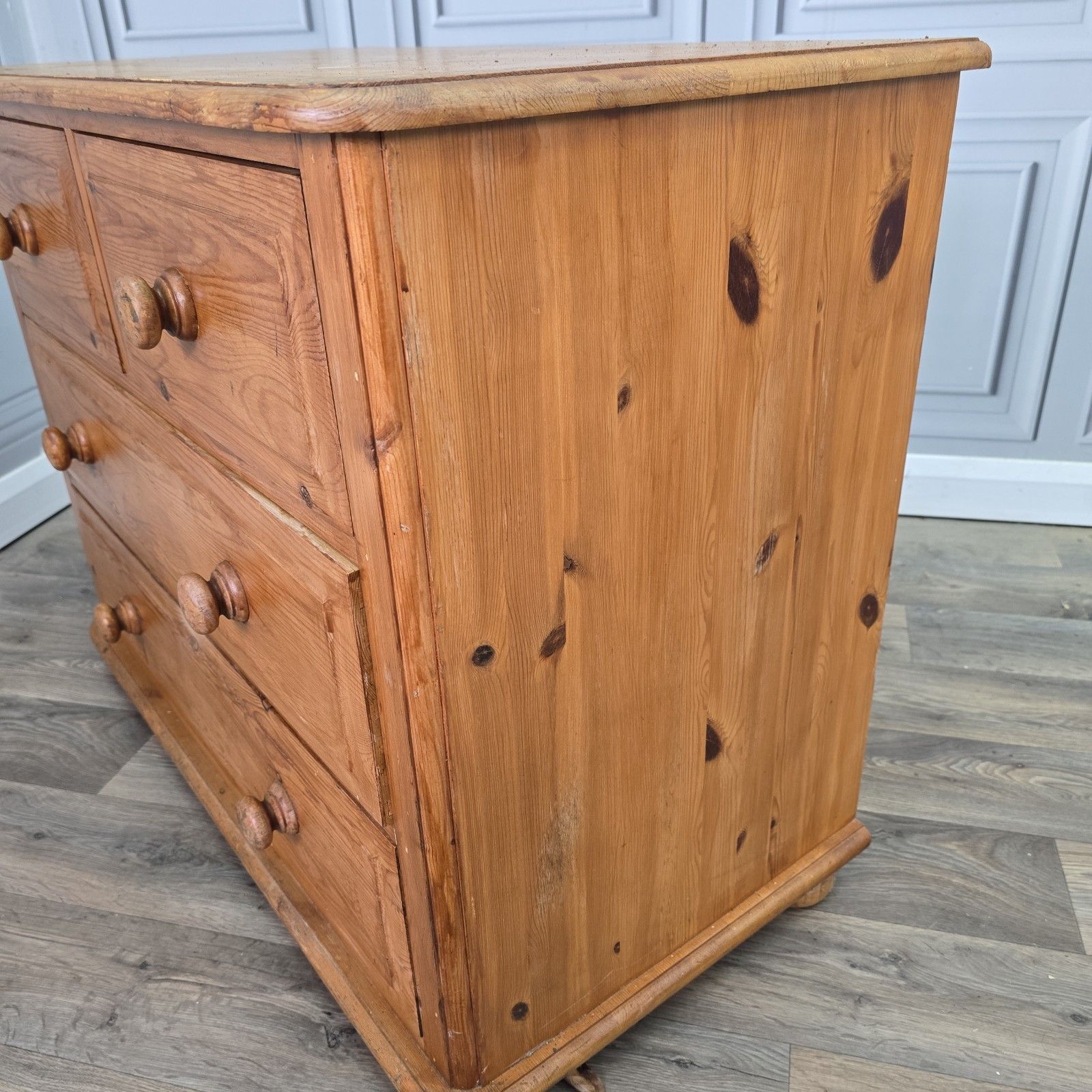 photo buy Vintage Chest Of Drawers Solid Wooden Pine Country Farmhouse Style Retro