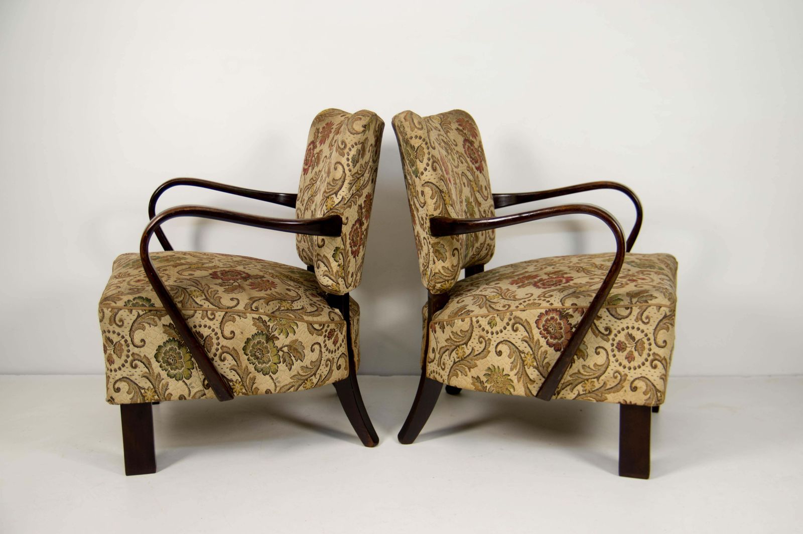 Paar art deco fauteuils H 237 van Jindřich Halabala, Tsjechië, jaren 1930 photo 1836.0