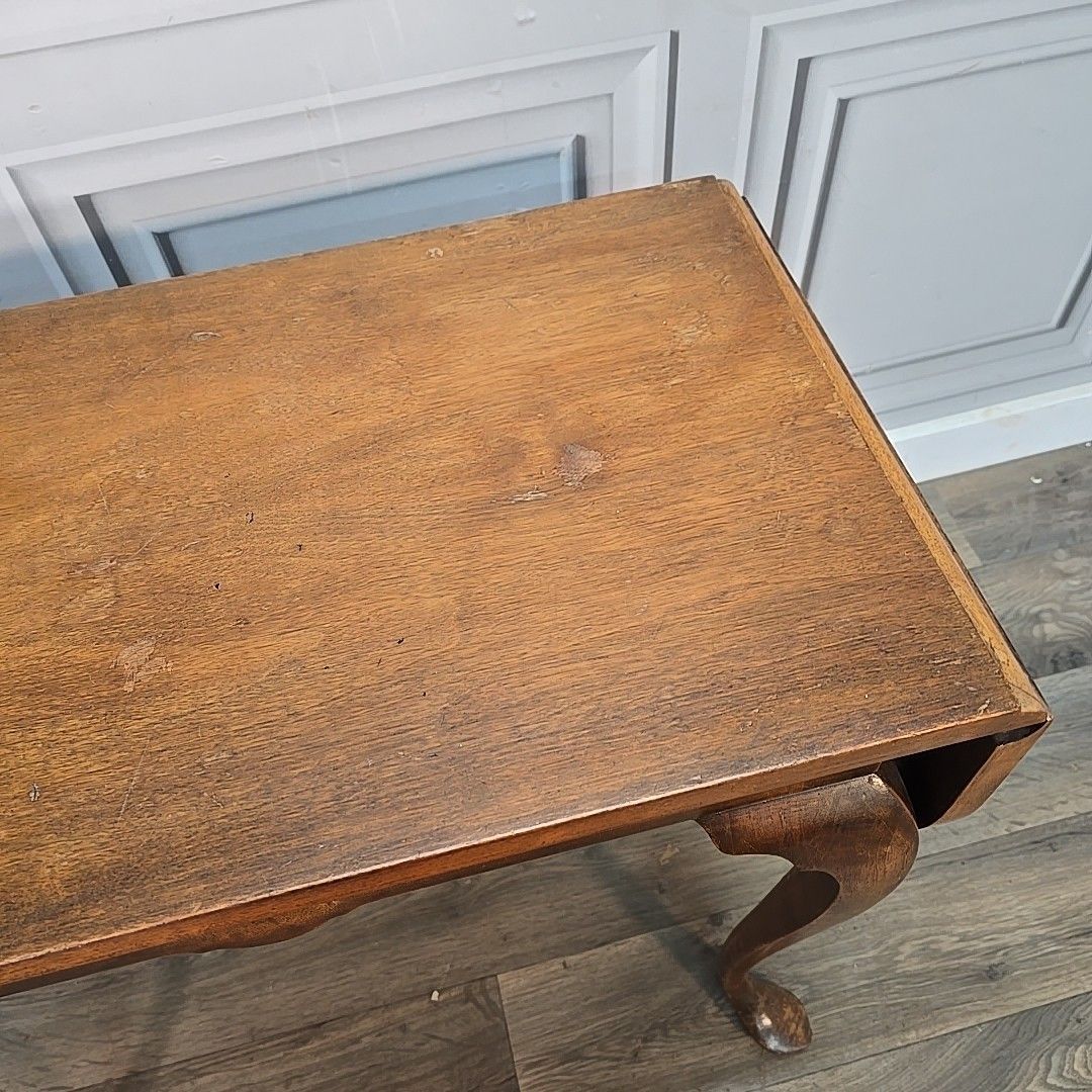 140.0 Vintage Occasional Side Table Wooden Drop Leaf Antique Georgian Style Coffee photo