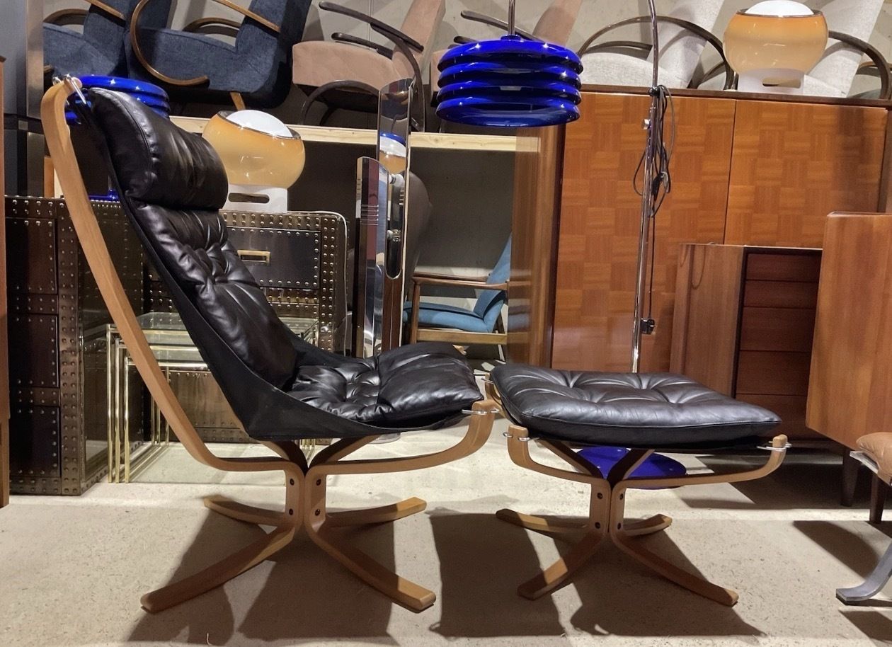 Falcon Lounge Chair & Footstool By Sigurd Ressell For Vatne Mobel Norway