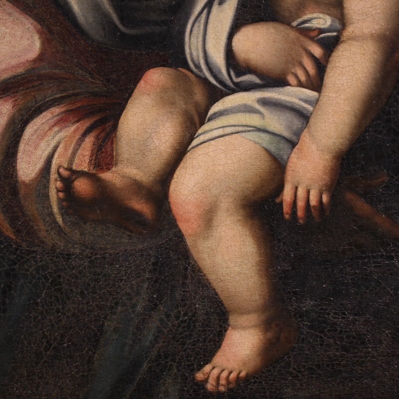 Peinture italienne d'époque, Madonna and Child, XVIIIe siècle photo vintage