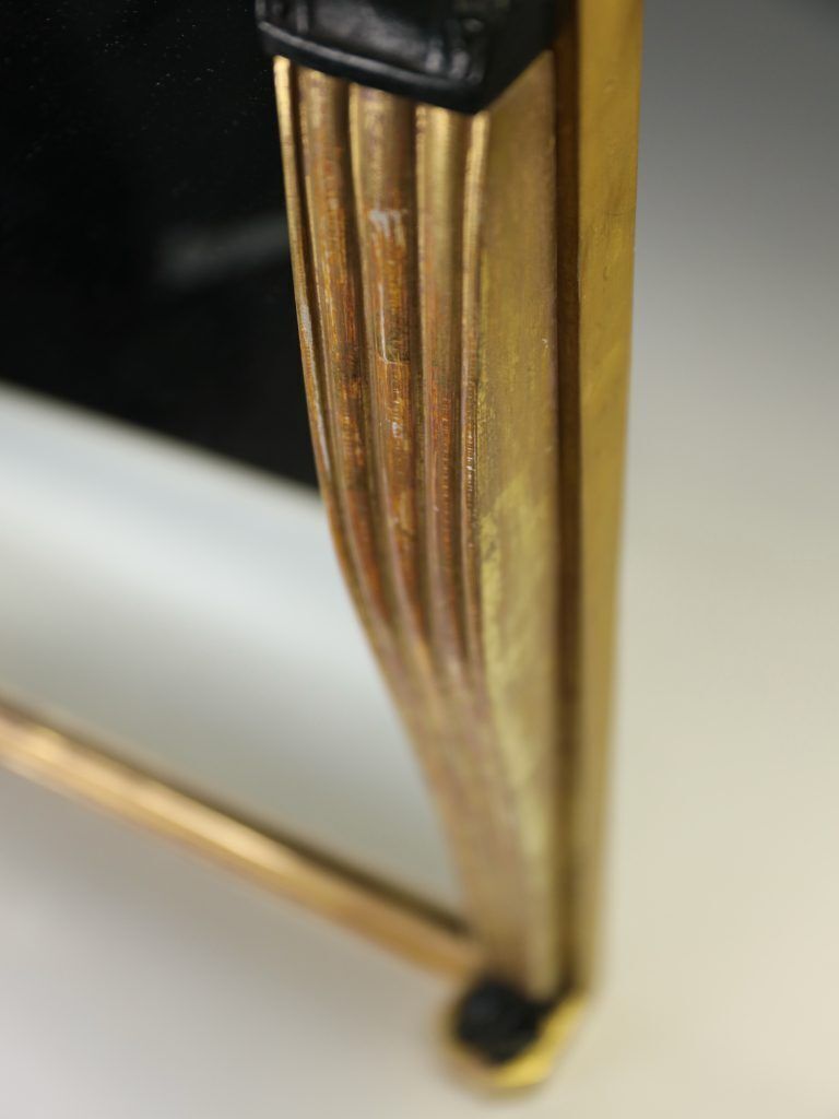 photo for sale Fine Regency Revival Giltwood & Bronze Egyptian Revival Pier Mirror