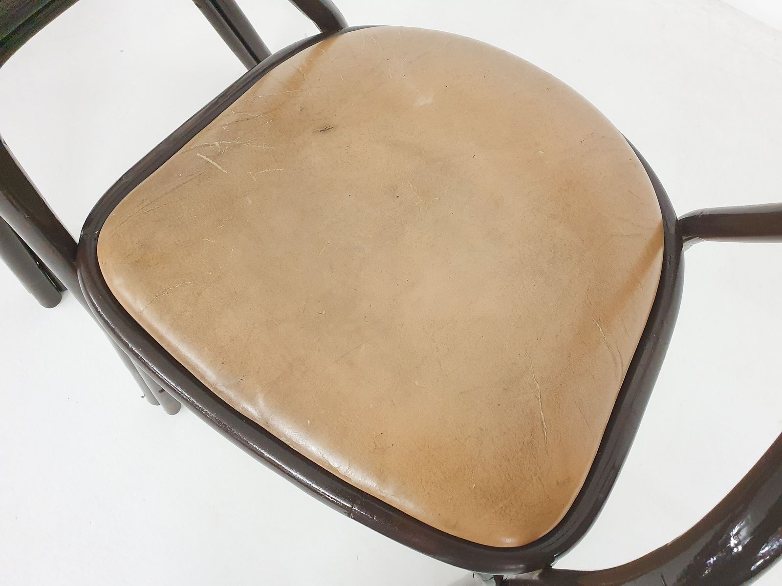 Set Van 4 Manou Eetkamerstoelen Met Leren Zitting, Nederland, Ca. Jaren 1970 photo buy