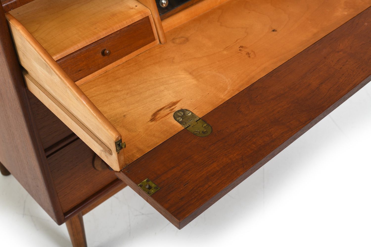 Furniture Fine Danish Dresser In Teak & Oak 1957 photo