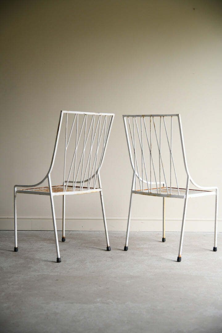 Pair Paul Mccobb Style Garden Chairs photo Garden Furniture