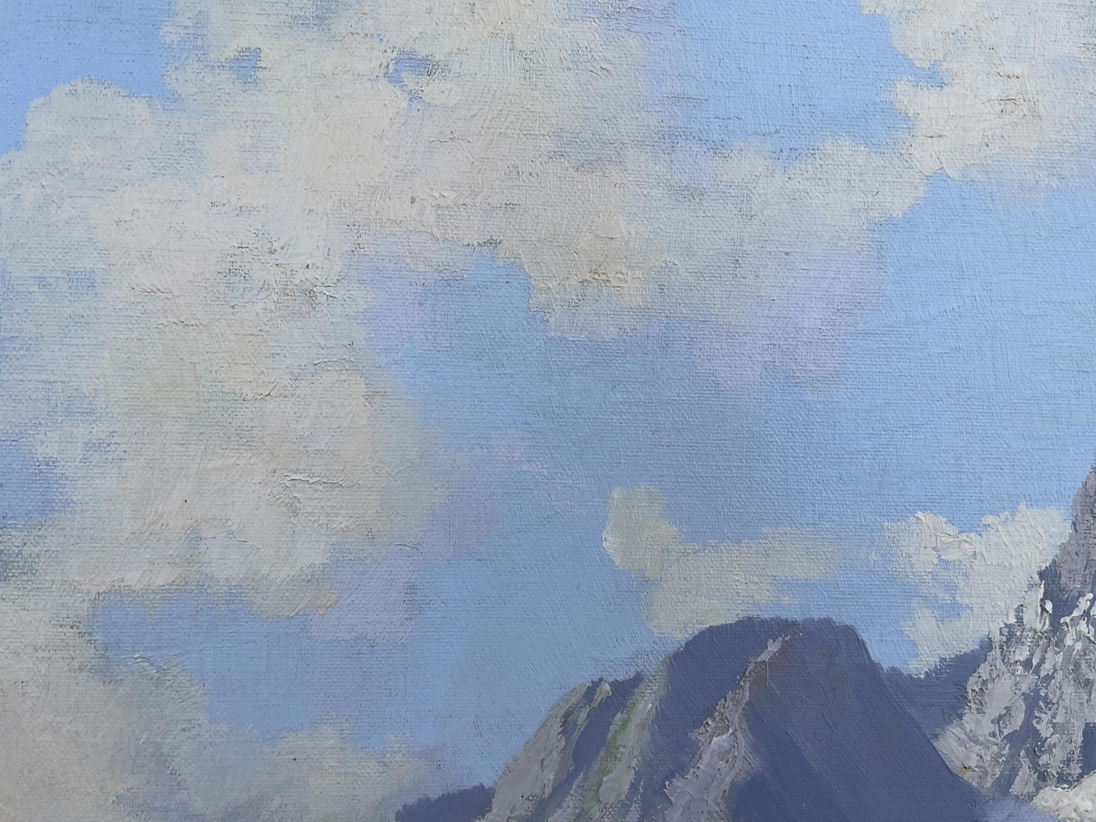 photo for sale Italian Dolomites Painting Cortina – Croda Rossa By Paul Schuler