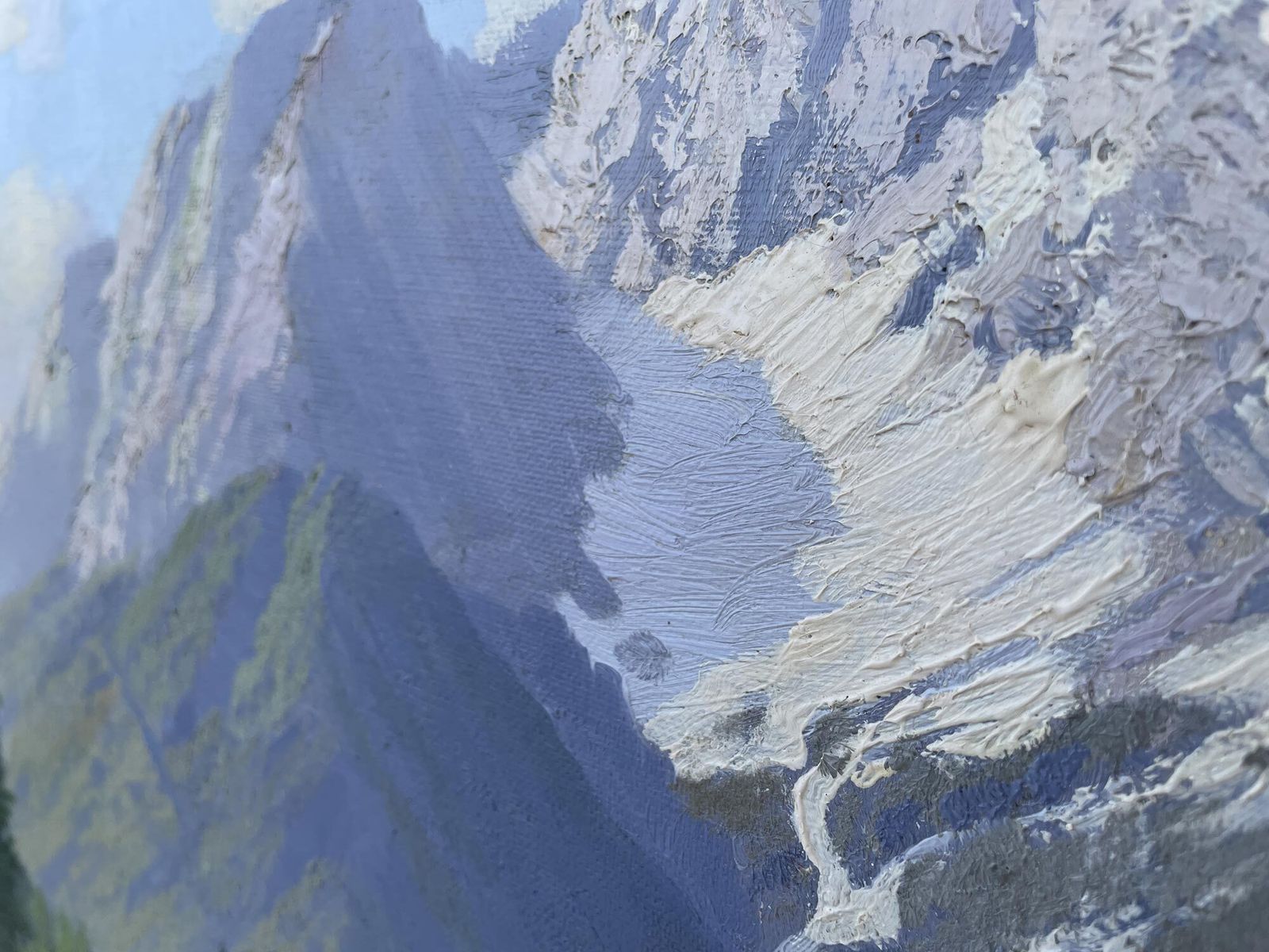1200.0 Italian Dolomites Painting Cortina – Croda Rossa By Paul Schuler photo