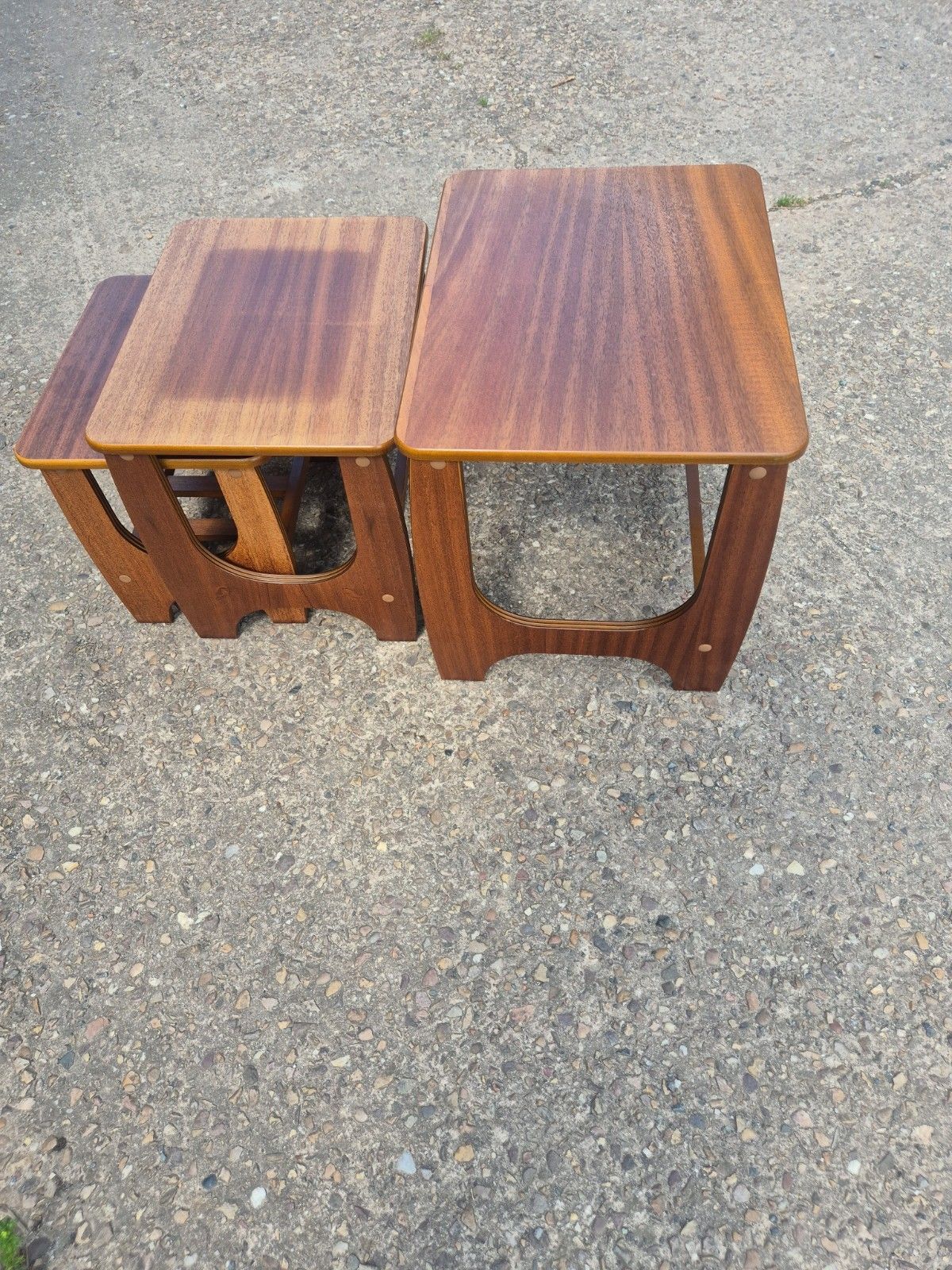 65.0 Vintage / Retro / Midcentury Teak Nesting Tables, Set Of 3 photo