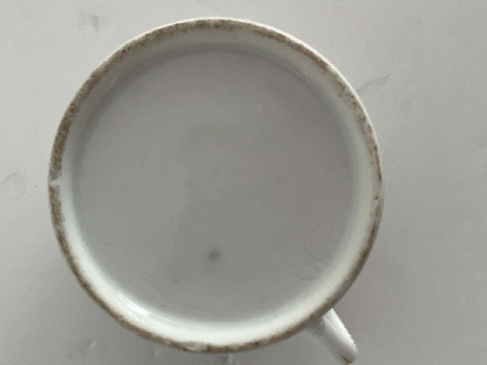 photo for sale Georgisch handgeschilderd porseleinen koffiekopje van Grainger Worcester, 1800