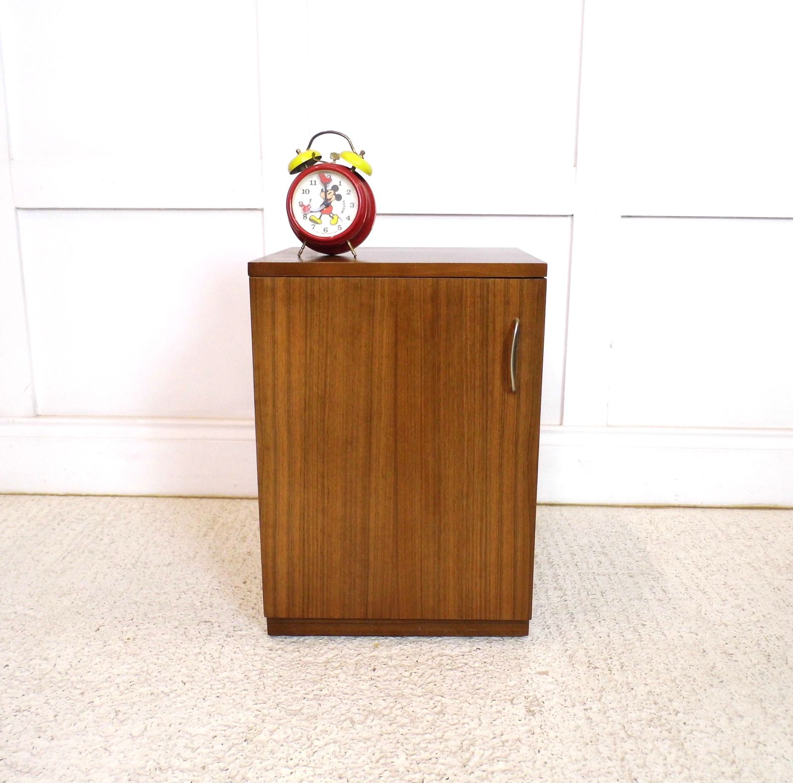 Vintage Midcentury Stag Furniture Bedisde Cabinet Walnut Finish 1950s