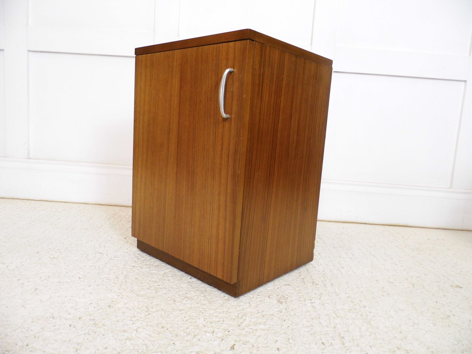 photo for sale Vintage Midcentury Stag Furniture Bedisde Cabinet Walnut Finish 1950s