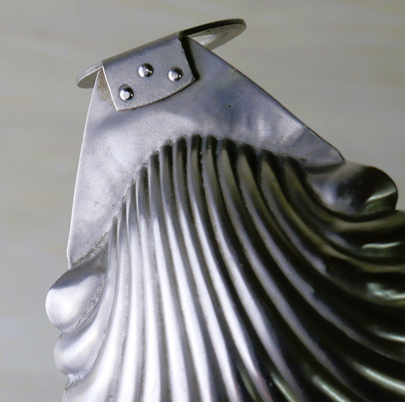 A Rare 1920s Small Shell Lampshade Reading Lamp Shade For Desk Lamp Chromed photo 60.0