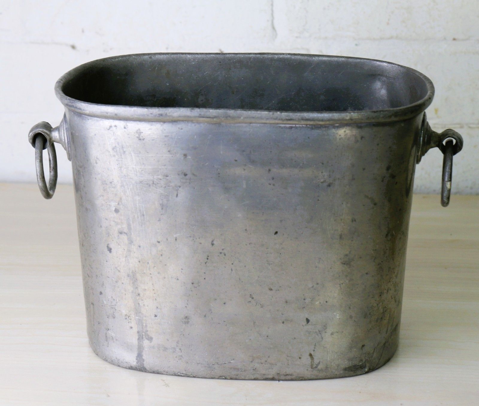Antique Pewter Wine Cooler Heavy Well Made And Very Well Used See Images photo buy