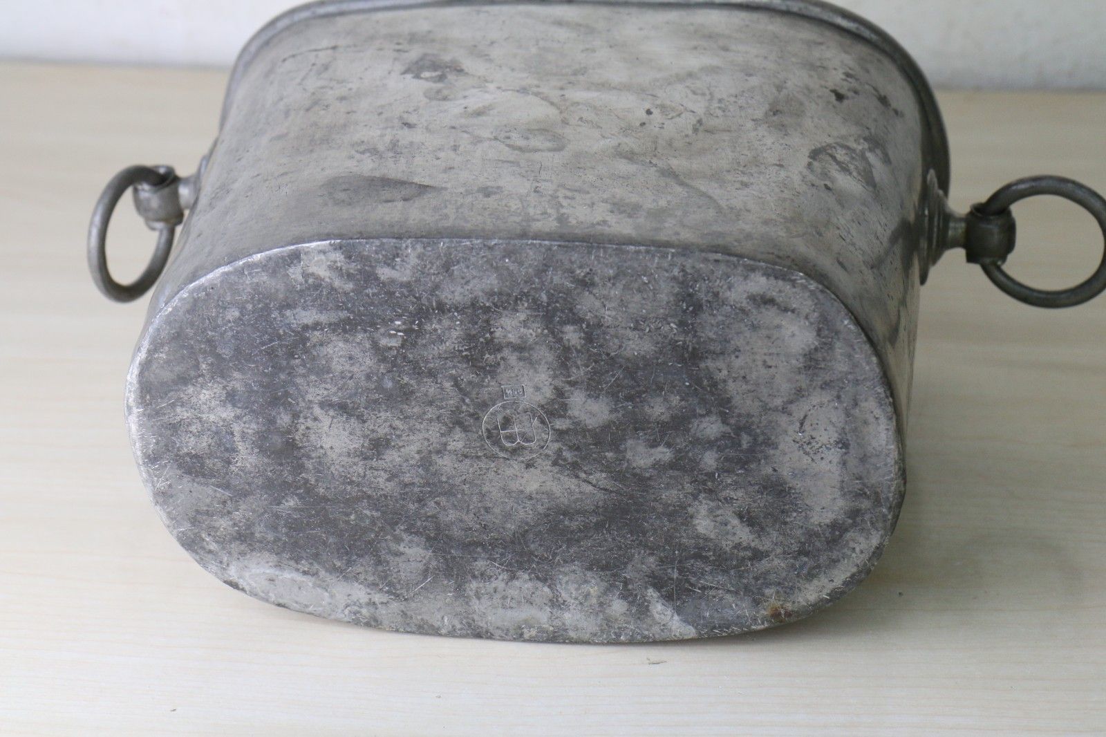 photo for sale Antique Pewter Wine Cooler Heavy Well Made And Very Well Used See Images