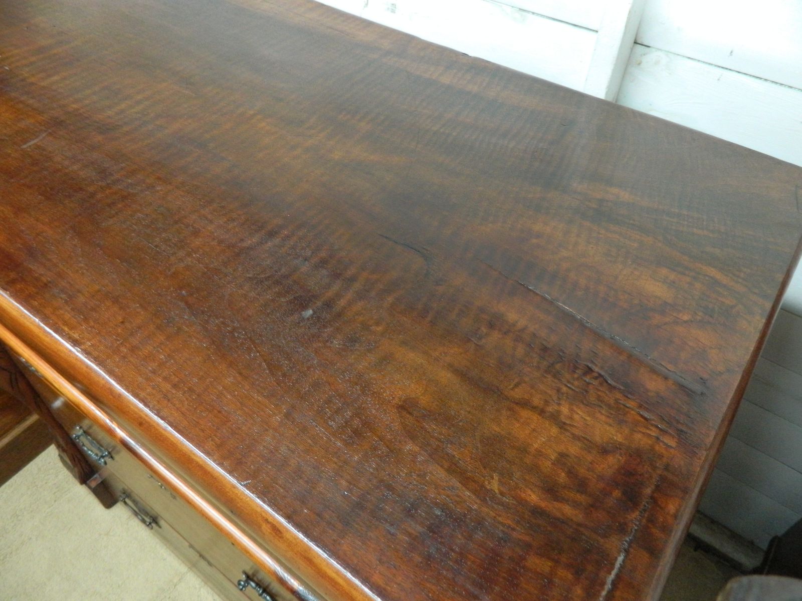 Mahogany Veneer Scotch Chest Of Drawers photo vintage