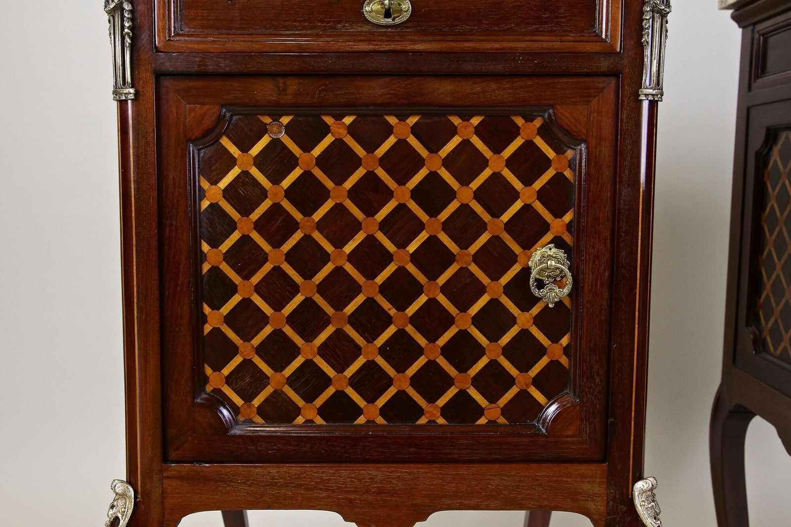 photo for sale 19th Century Pair Of Transitional Nightstands/ Side Tables, France Ca. 1870