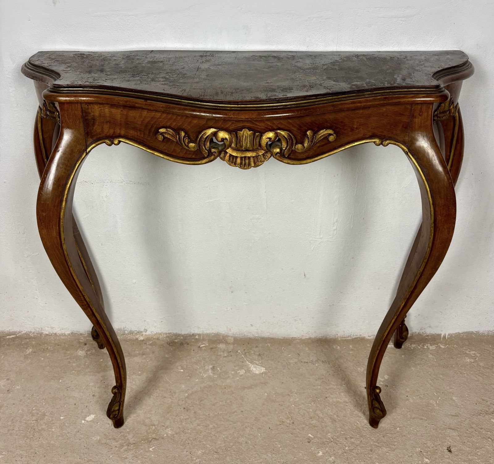 Franse consoletafel in Louis XV-stijl, walnoot, jaren 1930 photo furniture
