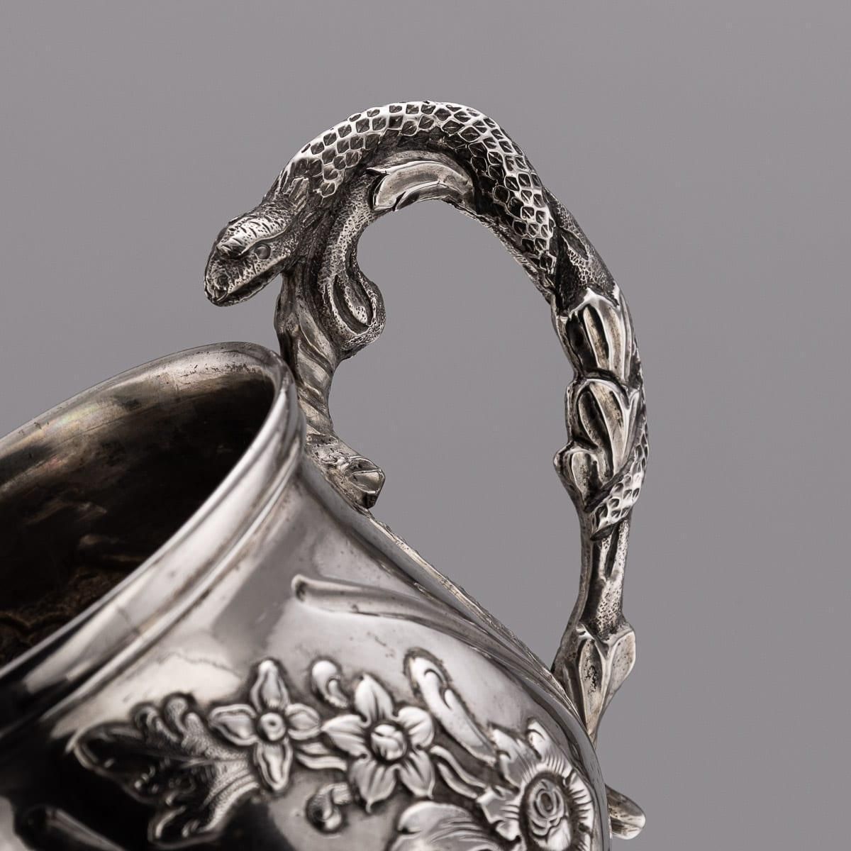 photo furniture Antique 19th Century Indian Colonial Solid Silver Christening Mug C.1860