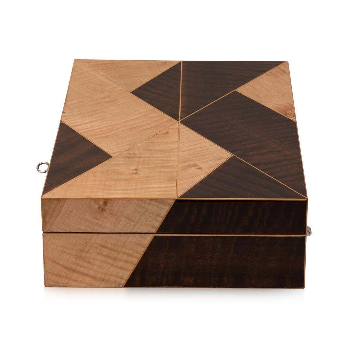 Contemporary 21st Century English Walnut & Sycamore Cigar Humidor photo for sale