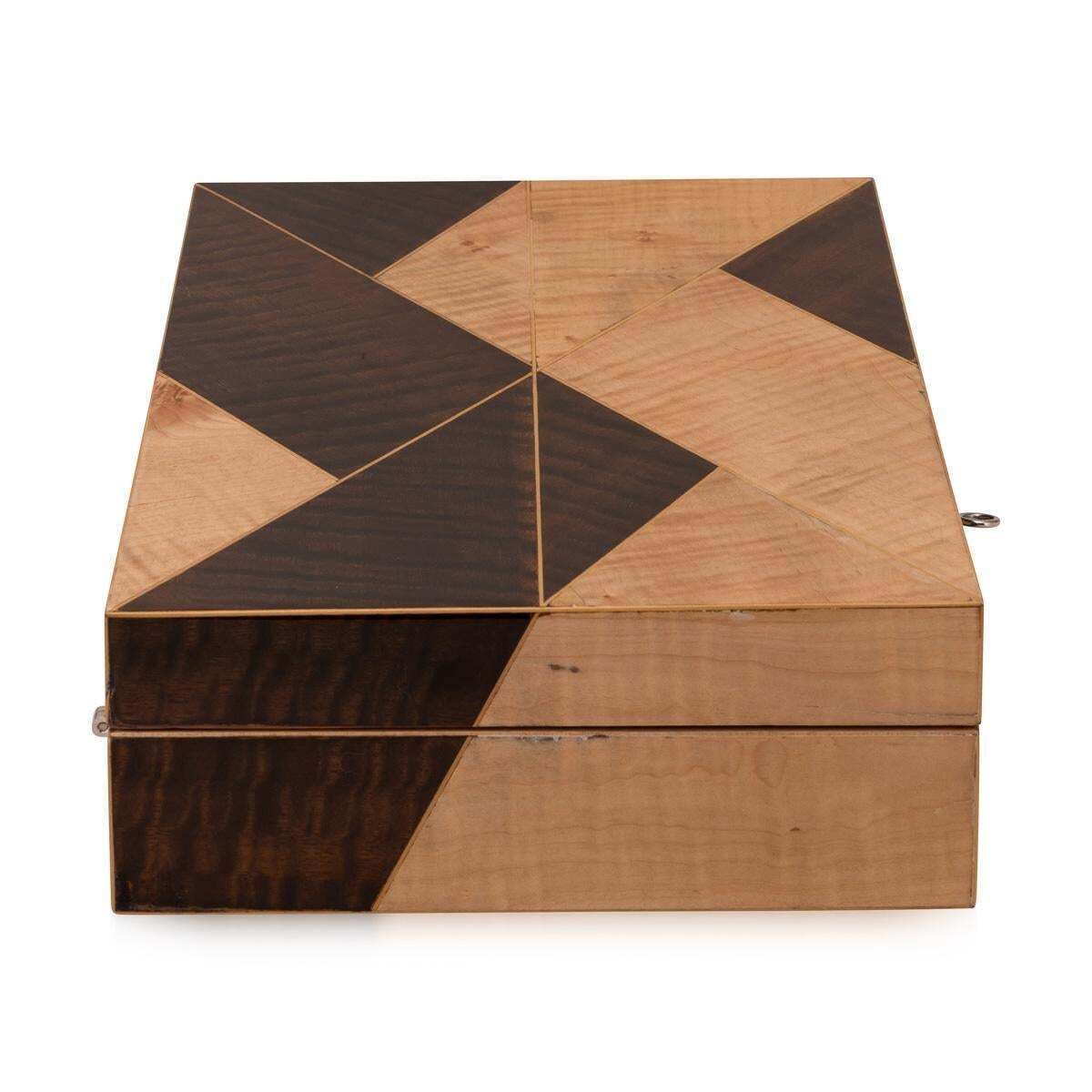 Contemporary 21st Century English Walnut & Sycamore Cigar Humidor photo 4080.0