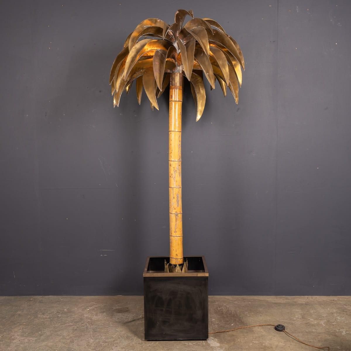 20thc French Palm Tree Floor Lamp, Christian Techoueyres For Maison Jansen C1970 photo Lighting