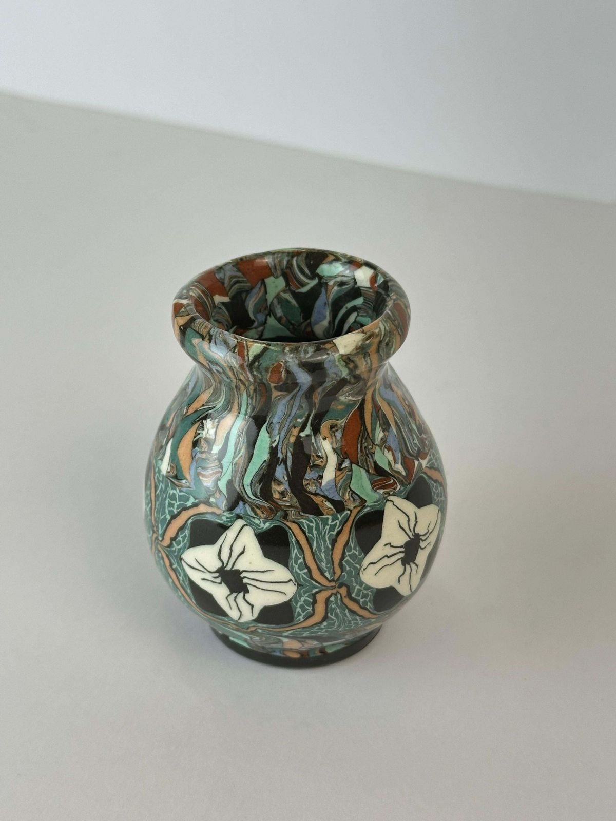 Jean Gerbino Terre Mêlée Mosaic Vase, Vallauris France photo for sale