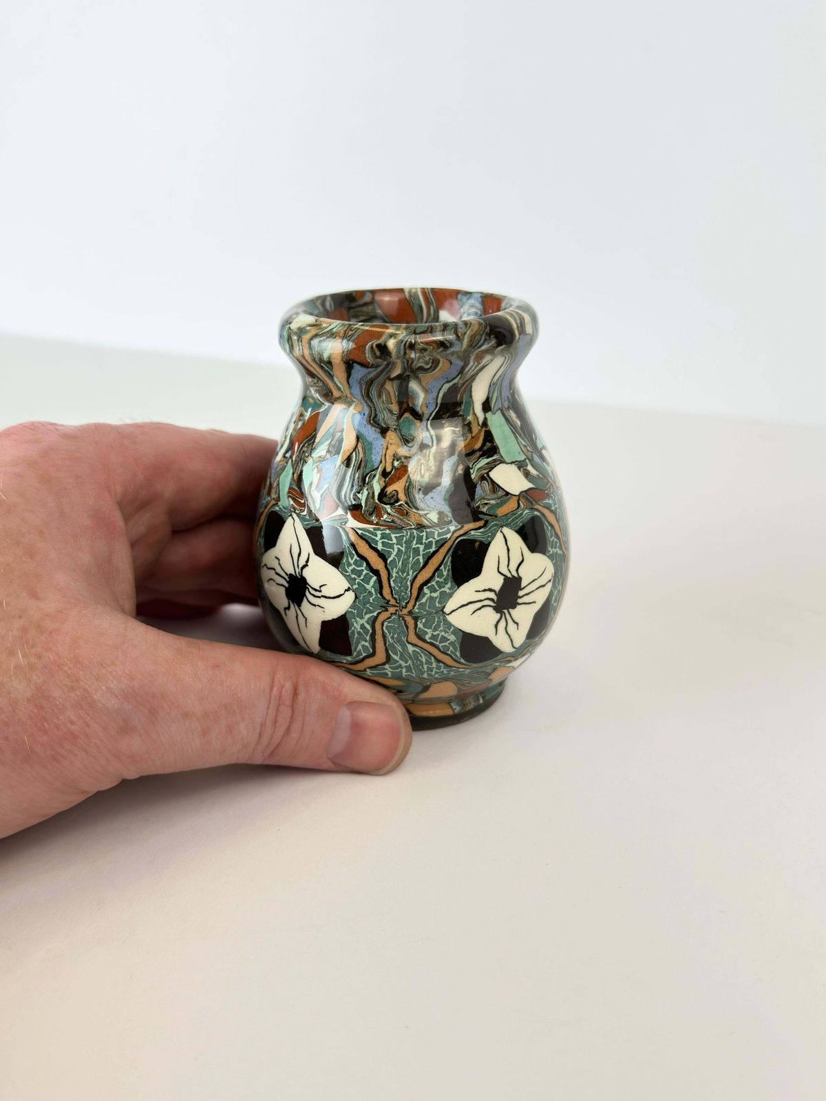 Jean Gerbino Terre Mêlée Mosaic Vase, Vallauris France photo vinterior