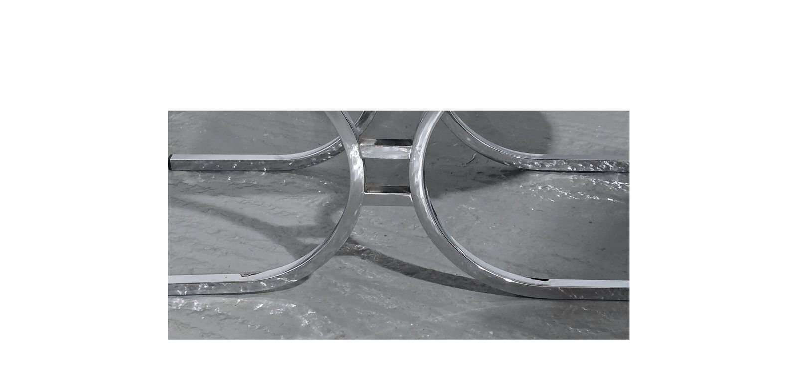 Mid Century Chrome Hall Seat photo Furniture