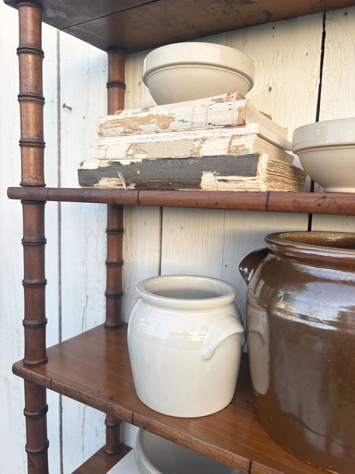 photo for sale French Faux Bamboo Wall Shelves