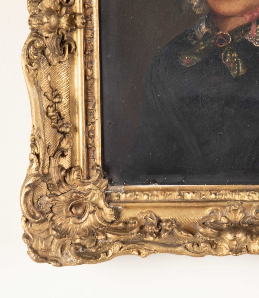 19th Century Victorian Oil Portrait Of A Lady photo Art