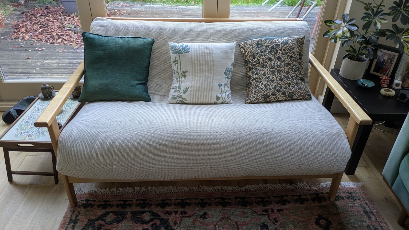 Futon Company Scandinavian, Minimalist, Haiku Solid Birch Sofabed With Storage Drawer And Upgraded Mattress