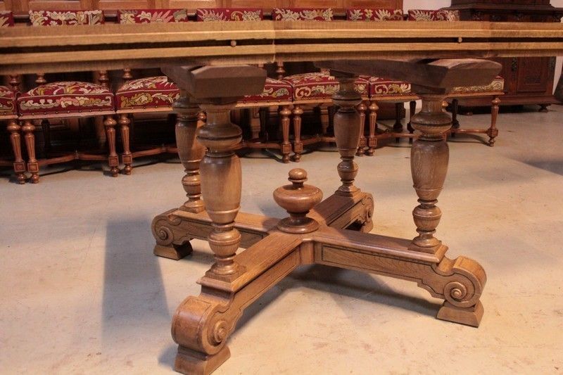 Table Pedestal Table In Oak 20th photo 4370.29