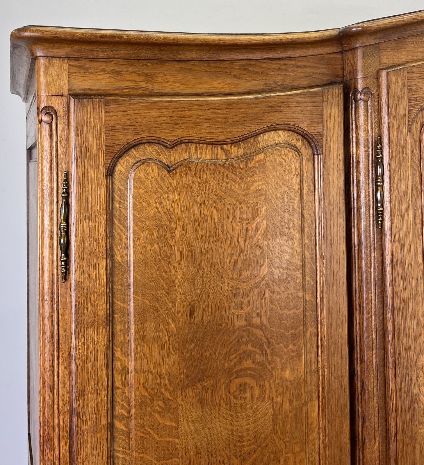 Wardrobe Vintage French Louis XVI Style Oak Four Door Carved Armoire Lot 6110 photo Furniture