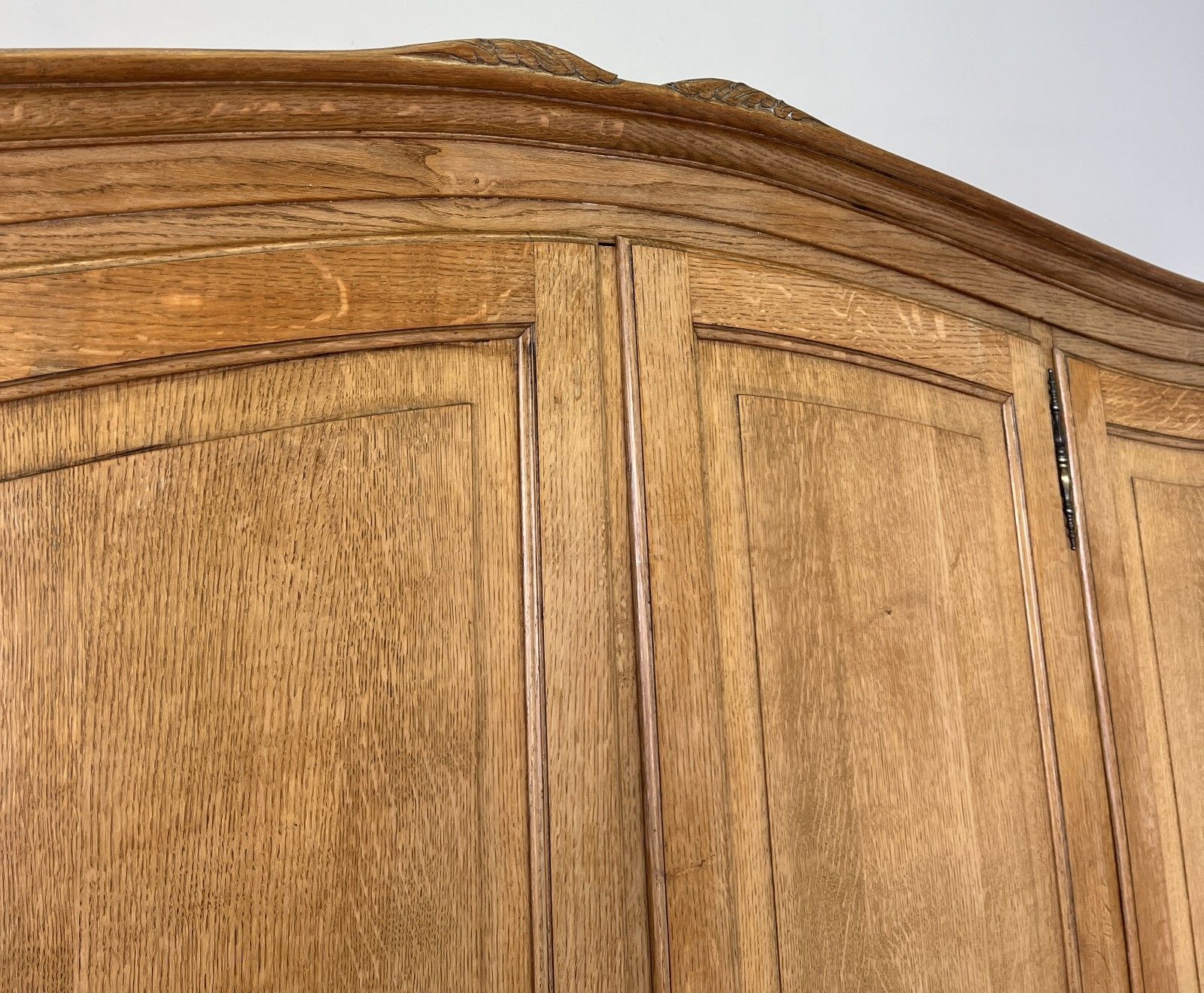 photo for sale Wardrobe Vintage French Louis XVI Style Oak Four Door Carved Armoire Lot 6106